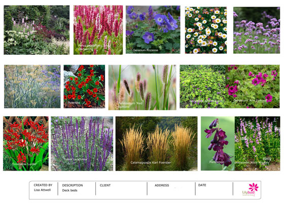 Mood board for deck and corten beds Mood board for deck and corten beds