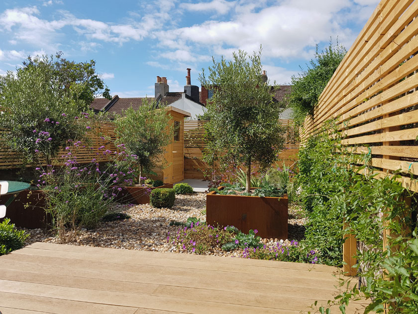 Modern, stylish garden in Fiveways