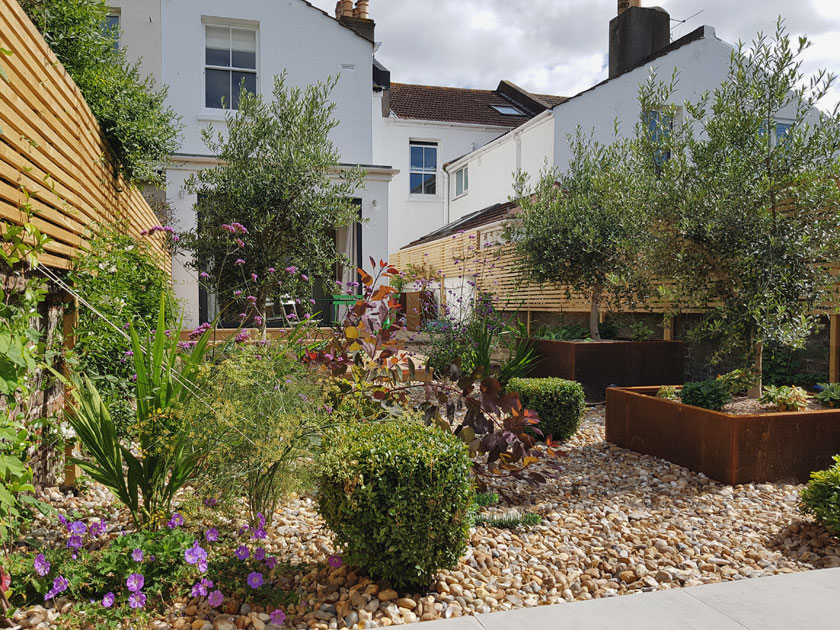 Modern, stylish garden in Fiveways