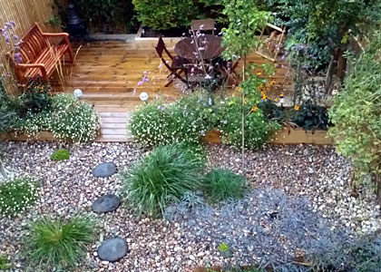 Low maintenance seaside-style garden