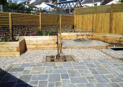Oak sleepers, blue and grey hues