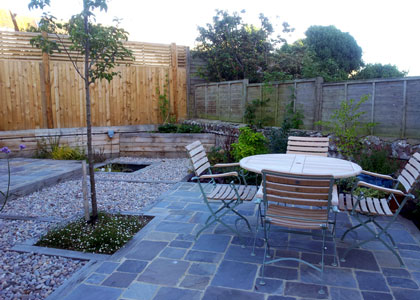 Oak sleepers, blue and grey hues Oak sleepers, blue and grey hues