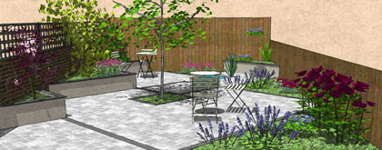 Design sketch of the garden