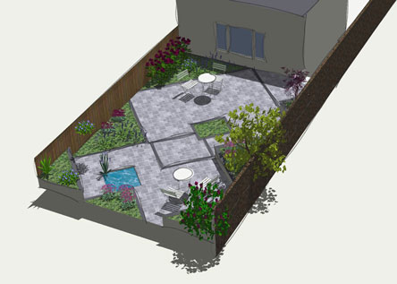 Design sketch of the garden